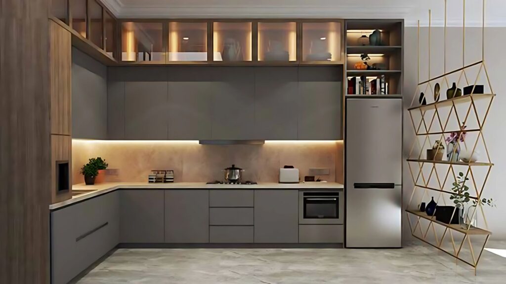 Stylish aluminum interior panels providing visual depth and sound absorption